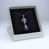 Natural Lapis Lazuli Crystal Pendant Necklace