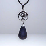 Natural Lapis Lazuli Crystal Pendant Necklace