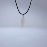 Natural Rose Quartz Crystal Pendant