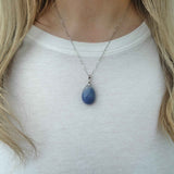 Natural Milky Aquamarine Crystal Necklace