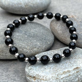 Natural Black Tourmaline Crystal Bracelet