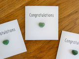 Green Aventurine Congratulations Crystal Card - Pack of 3