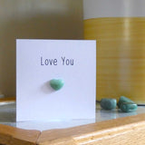 Green Aventurine Love You Crystal Card - Pack of 3