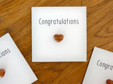 Red Agate Congratulations Crystal Card - Pack of 3