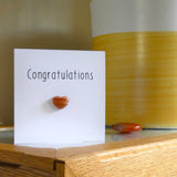 Red Agate Congratulations Crystal Card - Pack of 3