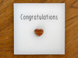 Red Agate Congratulations Crystal Card - Pack of 3