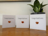 Red Agate Congratulations Crystal Card - Pack of 3