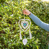 Natural Dream Catcher - Blue Heart