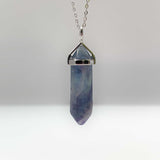 Natural Fluorite Double Pointed Crystal Necklace