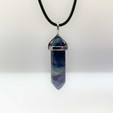 Natural Fluorite Double Pointed Crystal Necklace