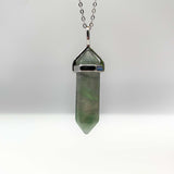 Natural Fluorite Double Pointed Crystal Necklace