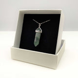 Natural Fluorite Double Pointed Crystal Necklace