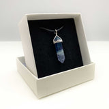 Natural Fluorite Double Pointed Crystal Necklace