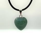 Natural Green Aventurine Crystal Heart Necklace