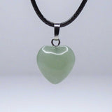 Natural Green Aventurine Crystal Heart Necklace