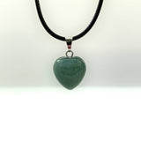 Natural Green Aventurine Crystal Heart Necklace