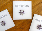 Amethyst Happy Birthday Crystal Card