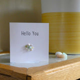 Flower Agate Hello You Crystal Card