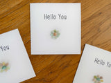 Flower Agate Hello You Crystal Card