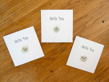 Flower Agate Hello You Crystal Card
