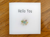 Flower Agate Hello You Crystal Card