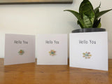 Flower Agate Hello You Crystal Card