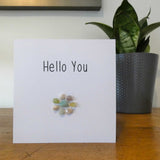 Flower Agate Hello You Crystal Card