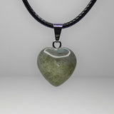 Natural Labradorite Crystal Heart Necklace