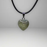 Natural Labradorite Crystal Heart Necklace