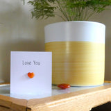 Red Agate Love You Crystal Card - Pack of 3