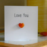 Red Agate Love You Crystal Card - Pack of 3