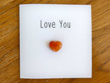 Red Agate Love You Crystal Card - Pack of 3