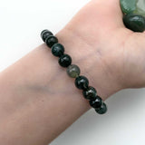 Natural Moss Agate Crystal Bracelet