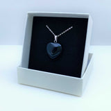 Natural Obsidian Crystal Heart Necklace