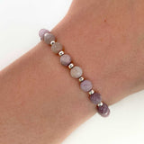 Natural Plum Blossom Tourmaline Crystal Bracelet