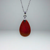 Natural Red Jasper Crystal Necklace