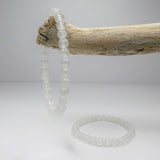 Natural Selenite Crystal Bead Bracelet