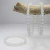 Natural Selenite Crystal Bead Bracelet