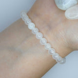 Natural Selenite Crystal Bead Bracelet