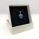 Natural Sodalite Crystal Heart Necklace