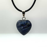 Natural Sodalite Crystal Heart Necklace