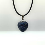 Natural Sodalite Crystal Heart Necklace