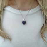Natural Sodalite Crystal Heart Necklace