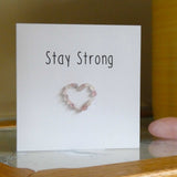 Strawberry Quartz Stay Strong Crystal Card