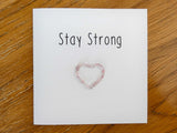 Strawberry Quartz Stay Strong Crystal Card