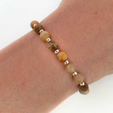 Natural Moonstone and Sunstone Crystal Bracelet