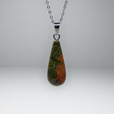 Natural Unakite Crystal Necklace