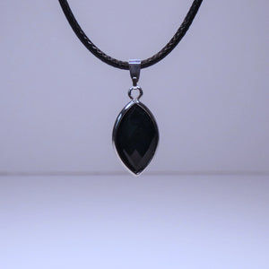 Natural Obsidian Crystal Pendant