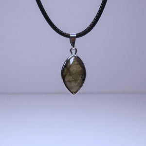 Natural Labradorite Crystal Pendant