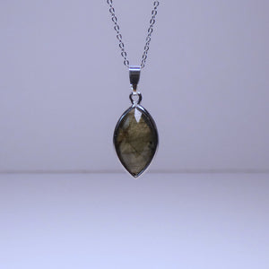 Natural Labradorite Crystal Pendant